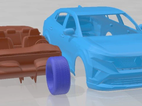 Renault Rafale Printable Car 3D Print Model