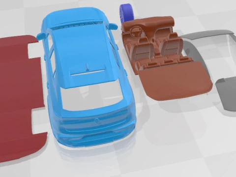 Renault Rafale Printable Car 3D Print Model