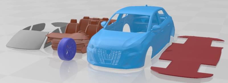 Peugeot e-208 2024 Printable Car 3D Print Model .c4d .max .obj .3ds .fbx .stl .blend 