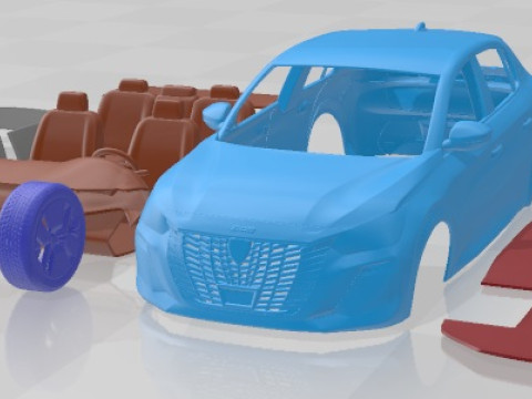 Peugeot e-208 2024 Printable Car Modelo de Impressão 3D