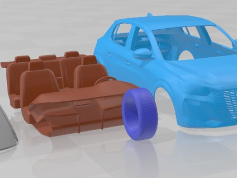 Peugeot e-208 2024 Printable Car 3D Print Model