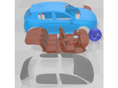 Peugeot e-208 2024 Printable Car 3D Print Model