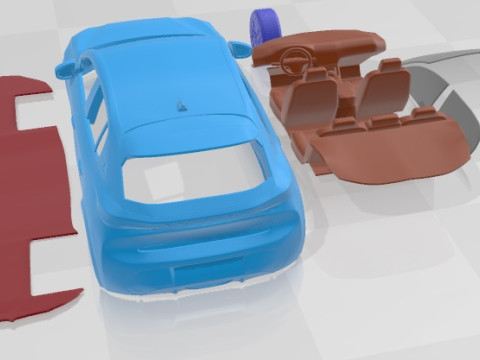 Peugeot e-208 2024 Printable Car 3D Print Model