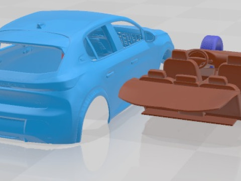 Peugeot e-208 2024 Printable Car 3D Print Model