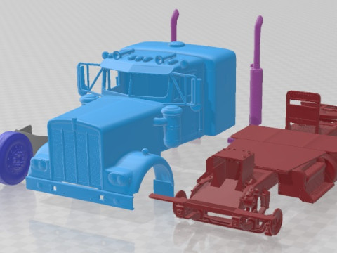 Kenworth W900 1974 Printable Cabin Truck Modelo de impresión 3D
