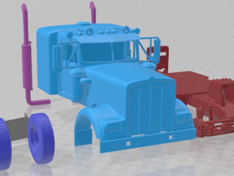 Kenworth W900 1974 Printable Cabin Truck 3D प्रिंट मॉडल