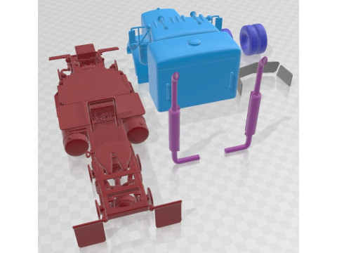 Kenworth W900 1974 Printable Cabin Truck 3D प्रिंट मॉडल