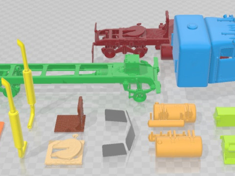 Kenworth W900 1974 Printable Cabin Truck 3Dプリントモデル