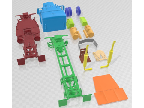 Kenworth W900 1974 Printable Cabin Truck 3Dプリントモデル