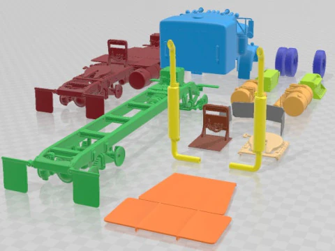 Kenworth W900 1974 Printable Cabin Truck 3D Print Model