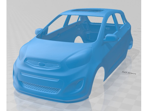 Kia Picanto 2012 Printable Body Car 3D-printmodel