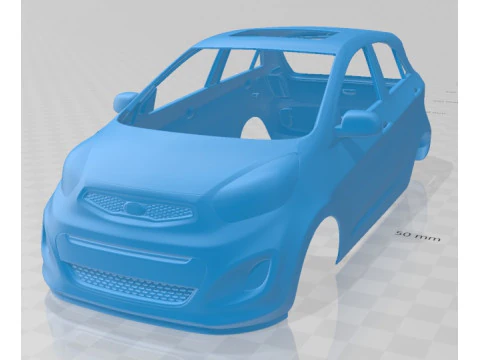 Kia Picanto 2012 Printable Body Car 3D Print Model