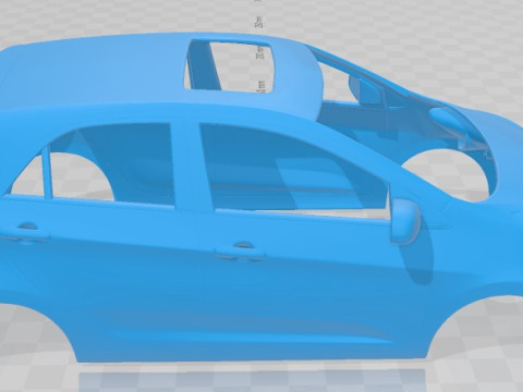 Kia Picanto 2012 Printable Body Car Modelo de impresión 3D