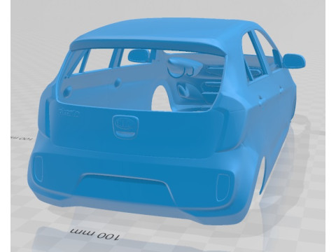 Kia Picanto 2012 Printable Body Car Modelo de impresión 3D