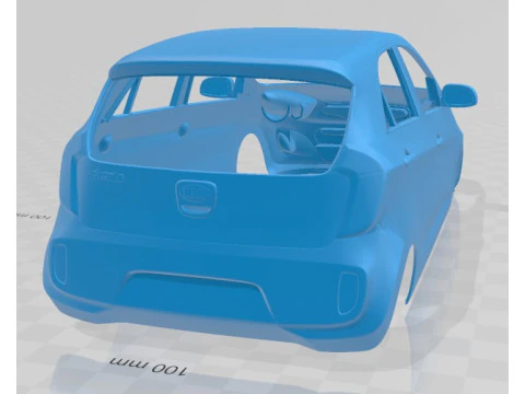 Kia Picanto 2012 Printable Body Car 3D Print Model