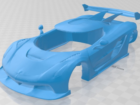 Koenigsegg Jesko 2019 Printable Body Car 3D Print Model
