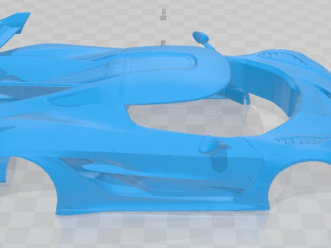 Koenigsegg Jesko 2019 Printable Body Car Modelo de impresión 3D