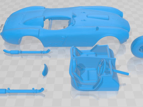 Lancia D24 Pininfarina Spider Sport 1953 Printable Car 3D Baskı Modeli