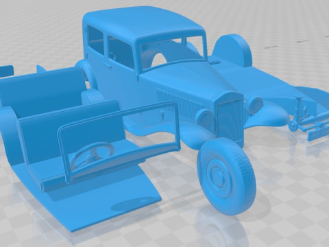 Lancia Augusta 1933 Printable Car Modelo de impresión 3D
