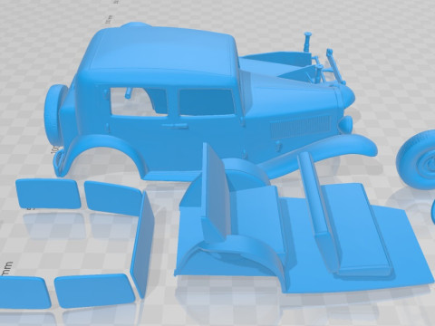 Lancia Augusta 1933 Printable Car Modelo de impresión 3D