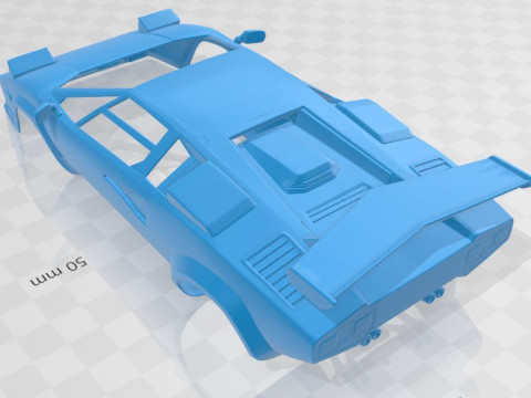 Countach 5000 QV 1985 Printable Body Car 3D Принт Модель