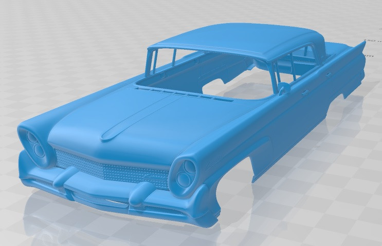 Lincoln Continental Mark III Landau 1958 Printable Body Car 3D Принт Модель .c4d .max .obj .3ds .fbx .stl .blend 