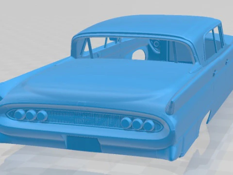 Lincoln Continental Mark III Landau 1958 Printable Body Car 3D Print Model