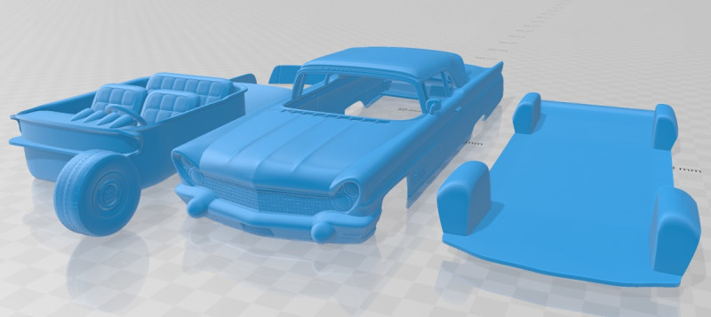 Lincoln Continental Mark V 1960 Printable Car 3D प्रिंट मॉडल .c4d .max .obj .3ds .fbx .stl .blend 