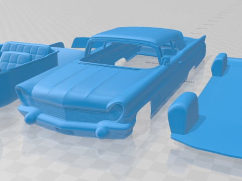 Lincoln Continental Mark V 1960 Printable Car 3D Print Model