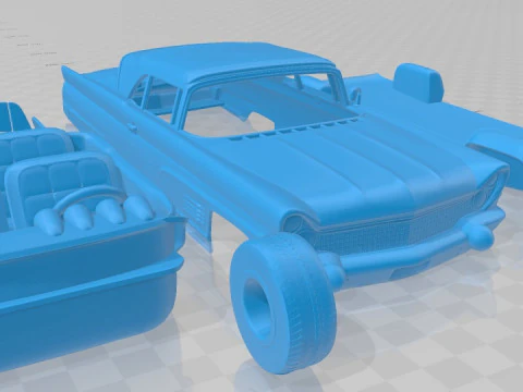 Lincoln Continental Mark V 1960 Printable Car 3D Print Model