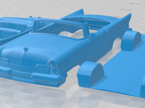 Lincoln Premiere Cabriolet 1957 Voiture imprimable Modèles 3D en vedette