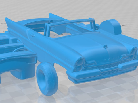 Lincoln Premiere Convertible 1957 Printable Car 3D 프린트 모델