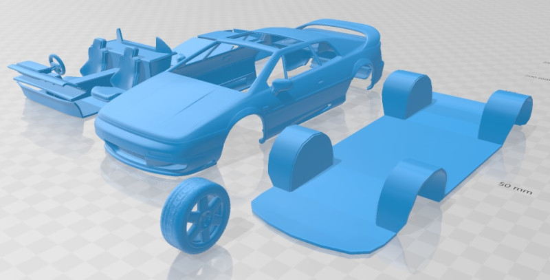 Lotus Esprit 1996 Printable Car 3D Принт Модель .c4d .max .obj .3ds .fbx .stl .blend 