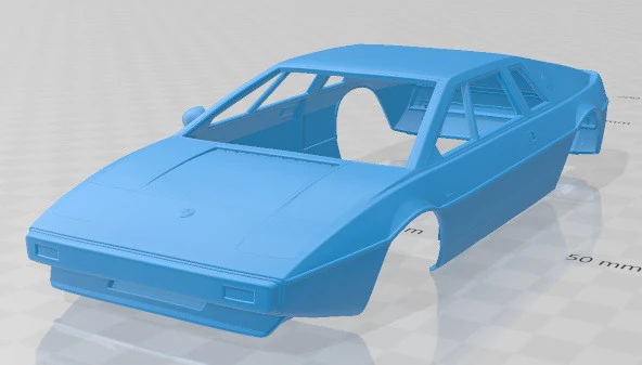 Lotus Esprit S1 1976 Printable Body Car 3D Print Model .c4d .max .obj .3ds .fbx .stl .blend