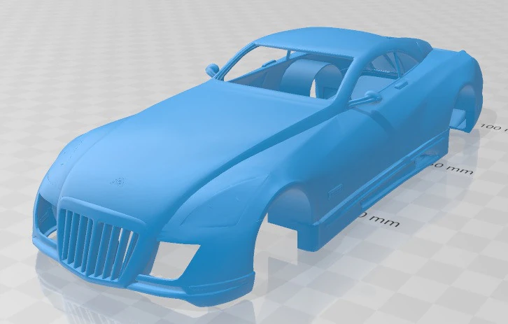 Maybach Exelero Printable Body Car 3D Print Model .c4d .max .obj .3ds .fbx .stl .blend 