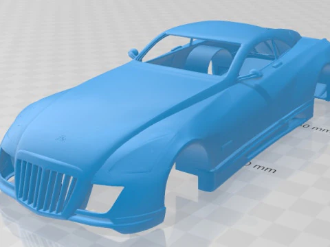 Maybach Exelero Yazdırılabilir G&ouml;vde Arabası 3D Baskı Modeli