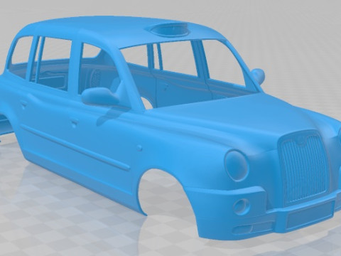LTI TX4 London Taxi 2006 Printable Body Car 3D Baskı Modeli