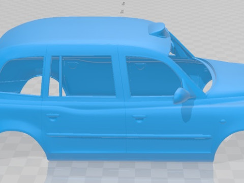 LTI TX4 London Taxi 2006 Printable Body Car 3D Baskı Modeli