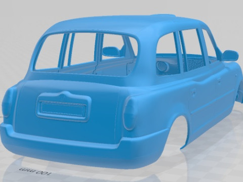 LTI TX4 London Taxi 2006 Printable Body Car 3D Baskı Modeli