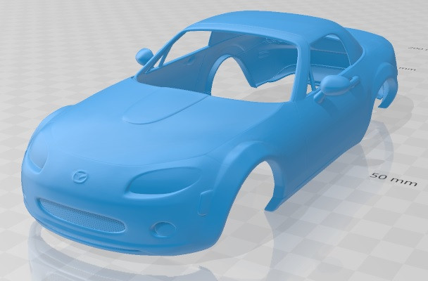 Mazda MX 5 2009 Printable Body Car 3D-printmodel .c4d .max .obj .3ds .fbx .stl .blend