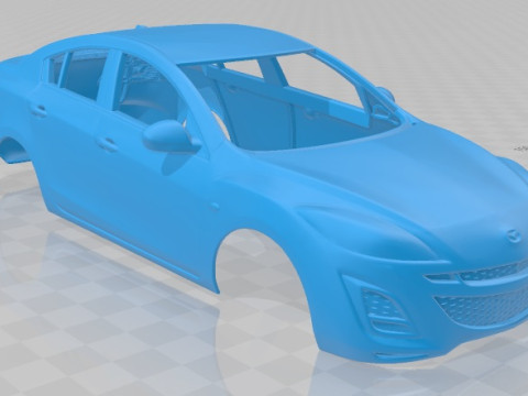 Mazda 3 Sedan 2011 Printable Body Car 3D Print Model