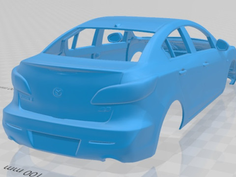 Mazda 3 Sedan 2011 Printable Body Car 3D Print Model