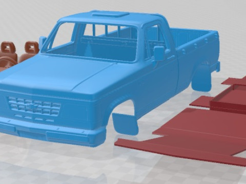 Chevrolet D 20 1995 Printable Car 3D Print Model
