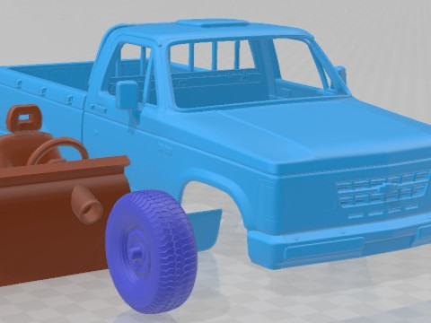 Chevrolet D 20 1995 Printable Car 3D Baskı Modeli