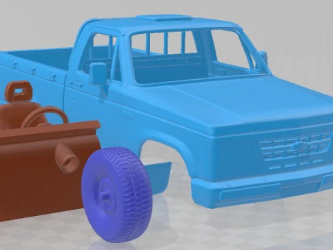 Chevrolet D 20 1995 Printable Car 3D Print Model