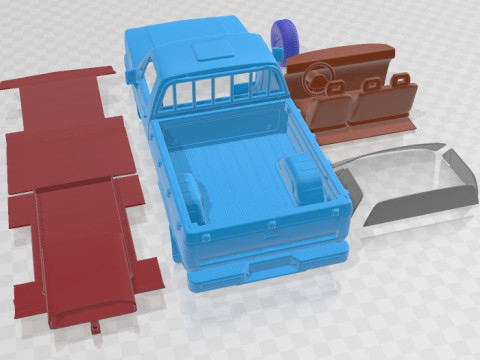 Chevrolet D 20 1995 Printable Car 3D Baskı Modeli