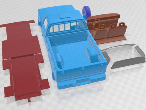 Chevrolet D 20 1995 Printable Car 3D Print Model