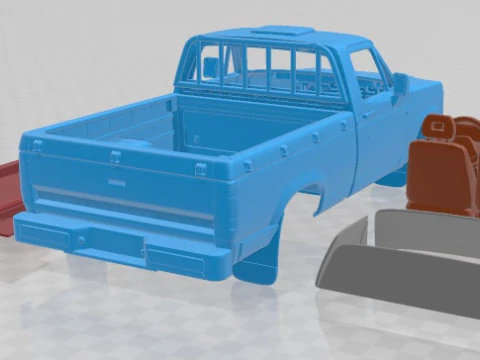 Chevrolet D 20 1995 Printable Car 3D Print Model