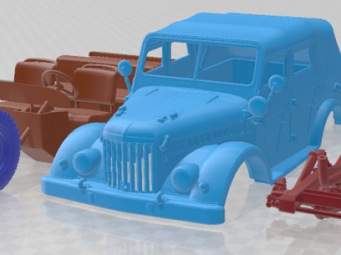GAZ 69A 1968 Printable Car 3D Print Model
