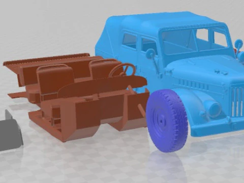 GAZ 69A 1968 Printable Car 3D Print Model